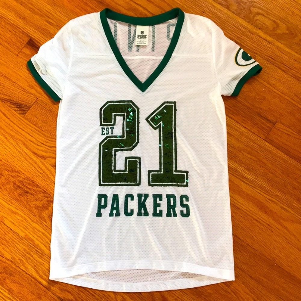 NWOT Pink NFL Packers Sequin Jersey